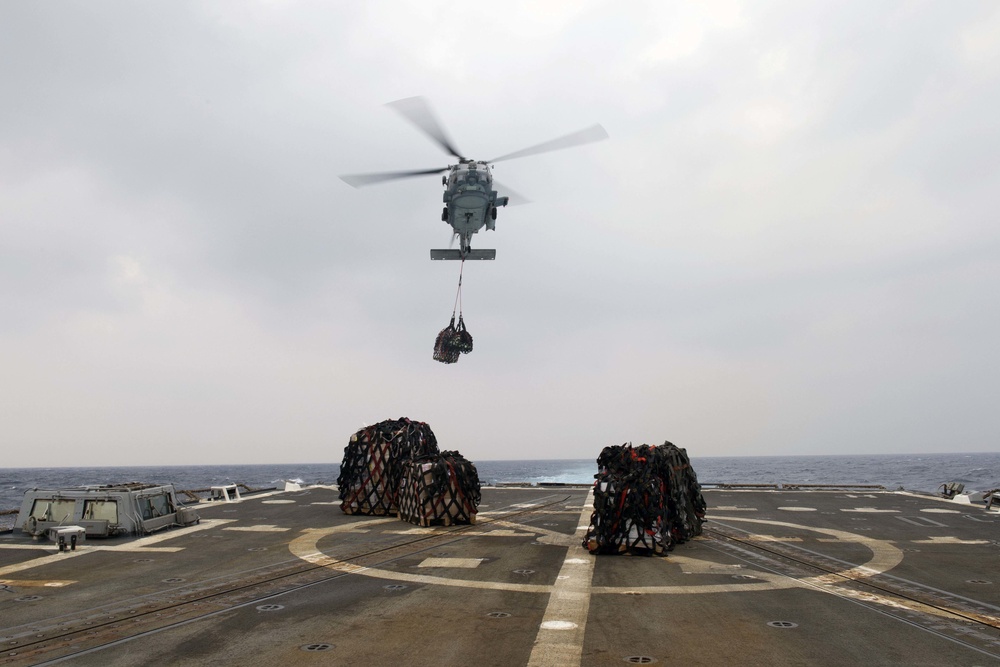 Truxtun, part of the George H.W. Bush Carrier Strike Group (GHWBCSG), is conducting naval operations in the U.S. 6th Fleet area of operations in support of U.S. national security interests in Europe