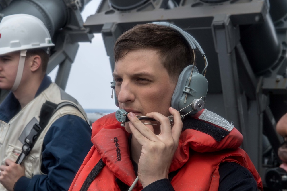 Laboon, part of the George H.W. Bush Carrier Strike Group (GHWBCSG), is conducting naval operations in the U.S. 6th Fleet area of operations in support of U.S. national security interests in Europe