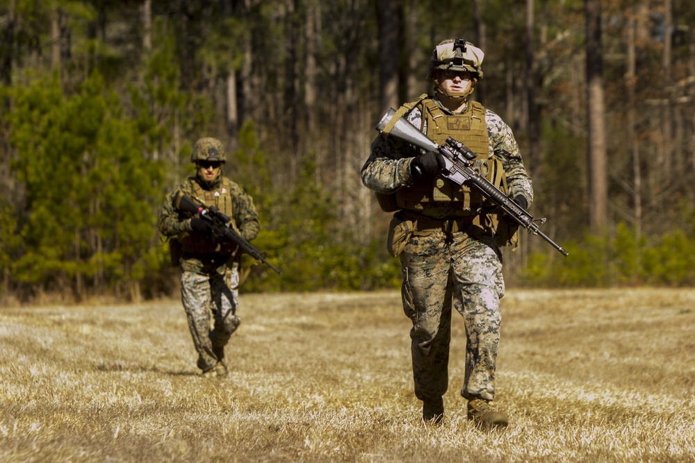 Frag out; Marines participate in grenade assault course