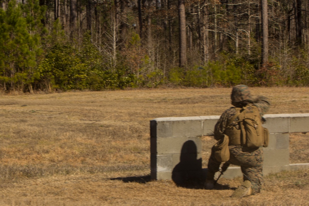 Frag out; Marines participate in grenade assault course