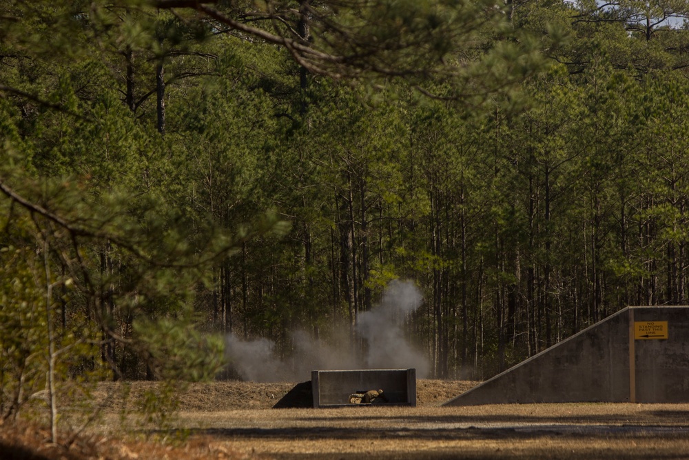 Frag out; Marines participate in grenade assault course