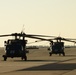 10th Combat Aviation Brigade Black Hawk and Chinook helicopters sit on the flight line at Katterbach Army Airfield in Ansbach, Bavaria, Germany