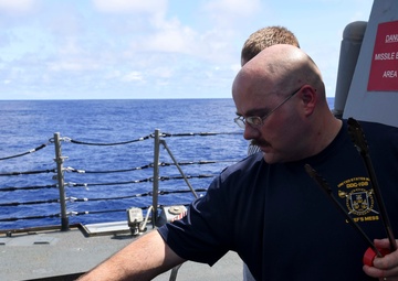 Marianas Trench Swim Call aboard USS Wayne E. Meyer (DDG 108)