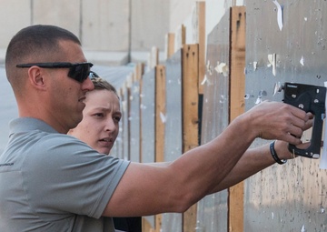 PSD Soldiers conduct live-fire weapons training at Baghdad weapons range