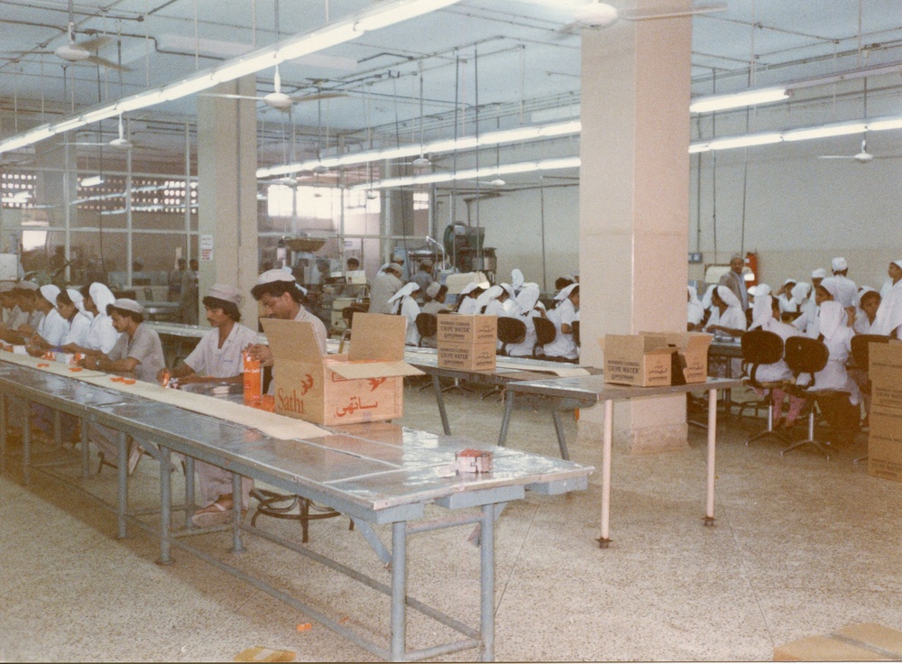 Plant workers at Woodward Factory in Karachi