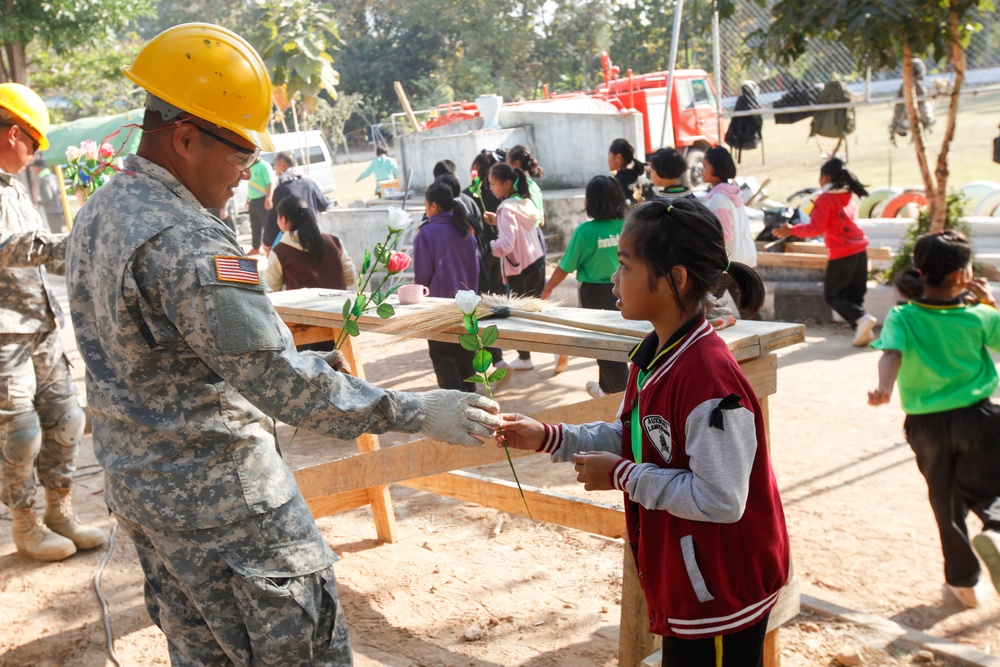 Construction of a Multipurpose Room Continues at Ban Ta Kham Rai Due Samakkee