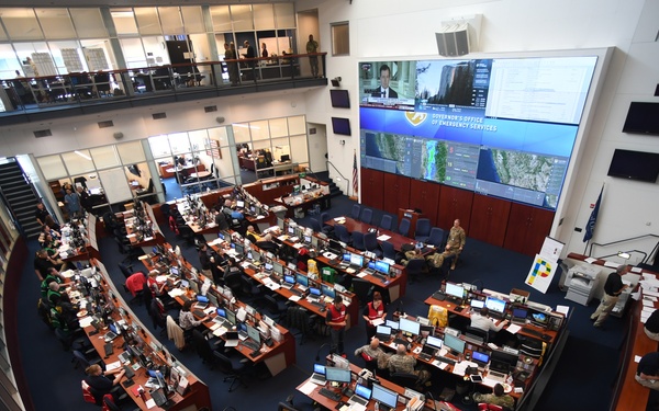 California State emergency representatives continue to convene in support of emergency services to Oroville Spillway.