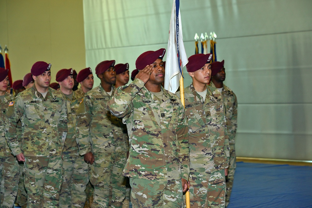 Change of Command Ceremony Echo Company – 54th Brigade Engineer Battalion, 173rd Airborne Brigade