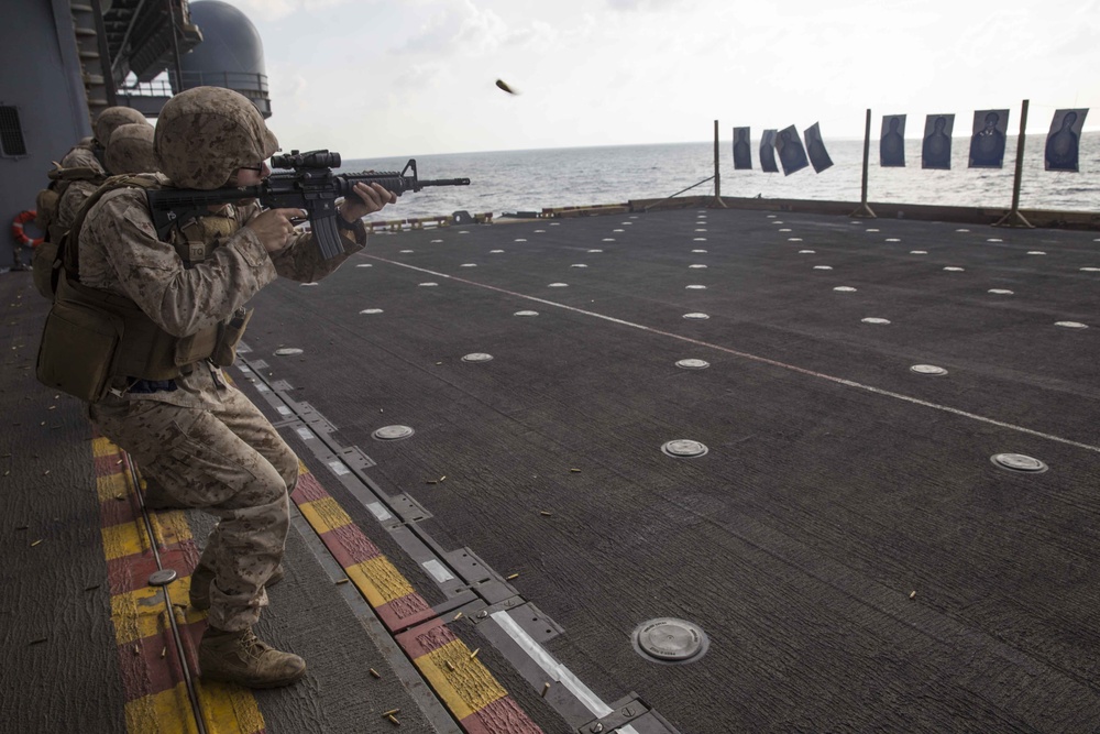Combat Logistics Battalion 11 Deck Shoot aboard the USS Makin Island