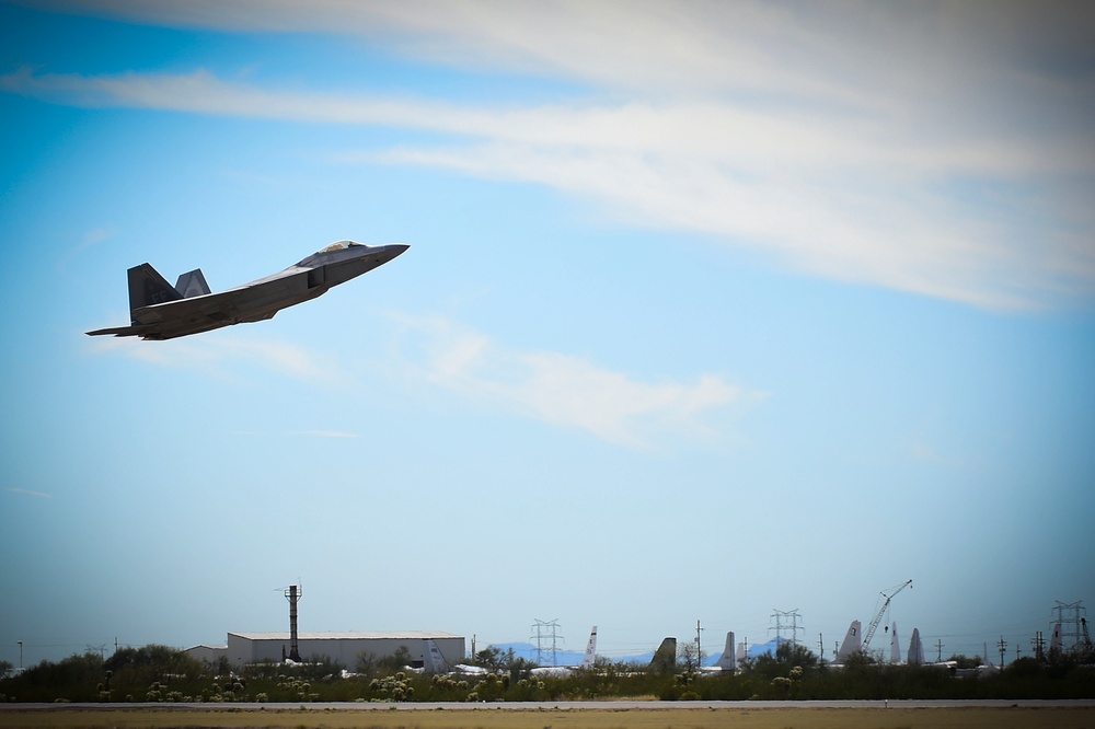 F-22 participates in 20th annual Heritage Flight