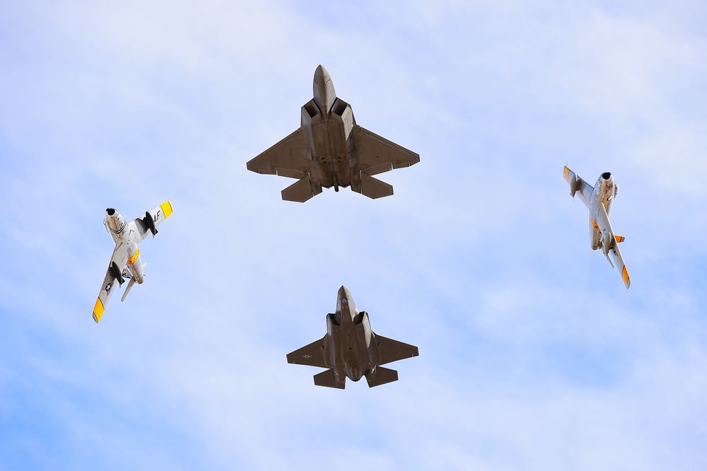F-22 participates in 20th annual Heritage Flight