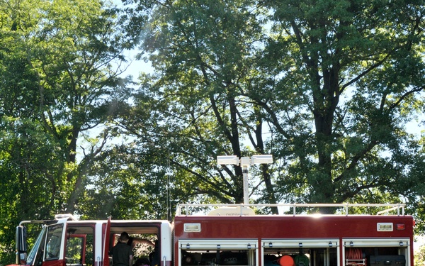 Red trucks at Red Cedar