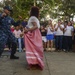 Lt. Rodolfo Duque Dances With a Host Nation Resident During the Closing Ceremonies in Support of Continuing Promise 2017