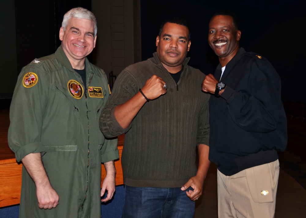 Ray Charles Leonard Jr. visits Pax River for destructive behavior presentation