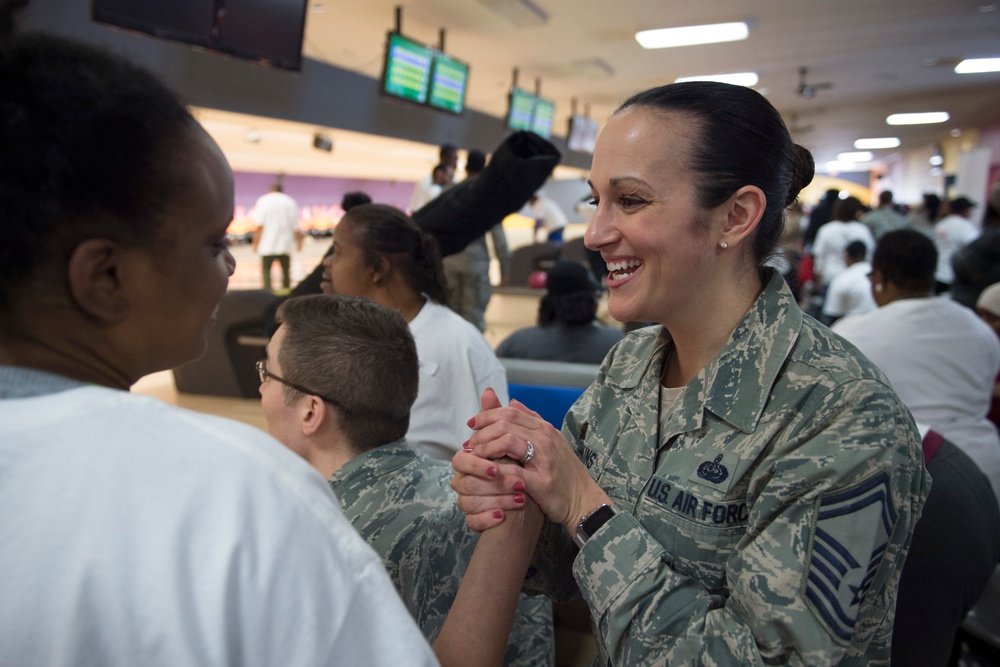 Special moments during Special Olympics bowling