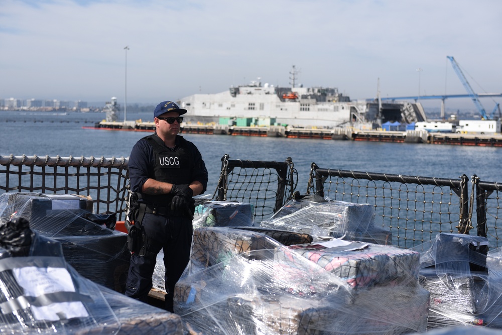 U.S. Coast Guard offloads 13 tons of cocaine in San Diego