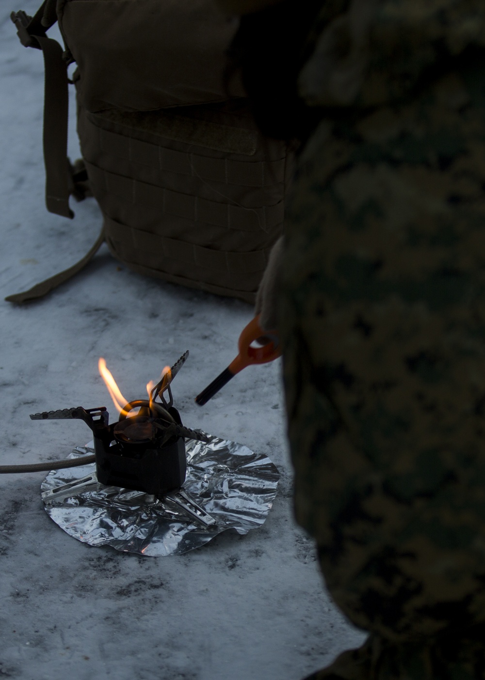 Marine Rotational Force Europe 17.1 learns to cook chow in Arctic conditions