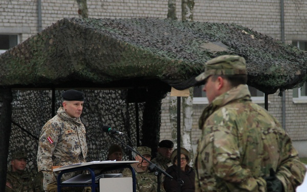 Latvian forces welcome 1-68 AR ‘Silver Lions’