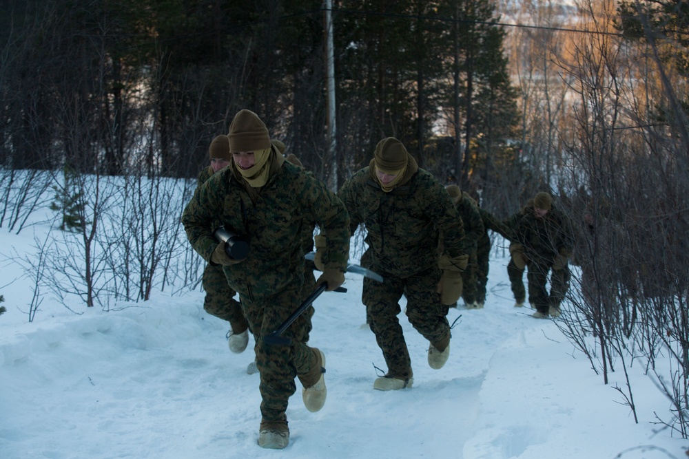 Marine Rotational Force Europe 17.1 participates in cold weather survival training