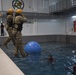 U.S. Marines practice water survival skills with Spanish allies