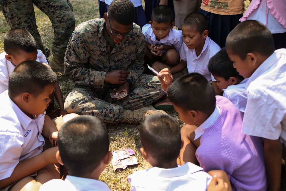 U.S. Marines engage with Thai community at Ban Khok Wat School