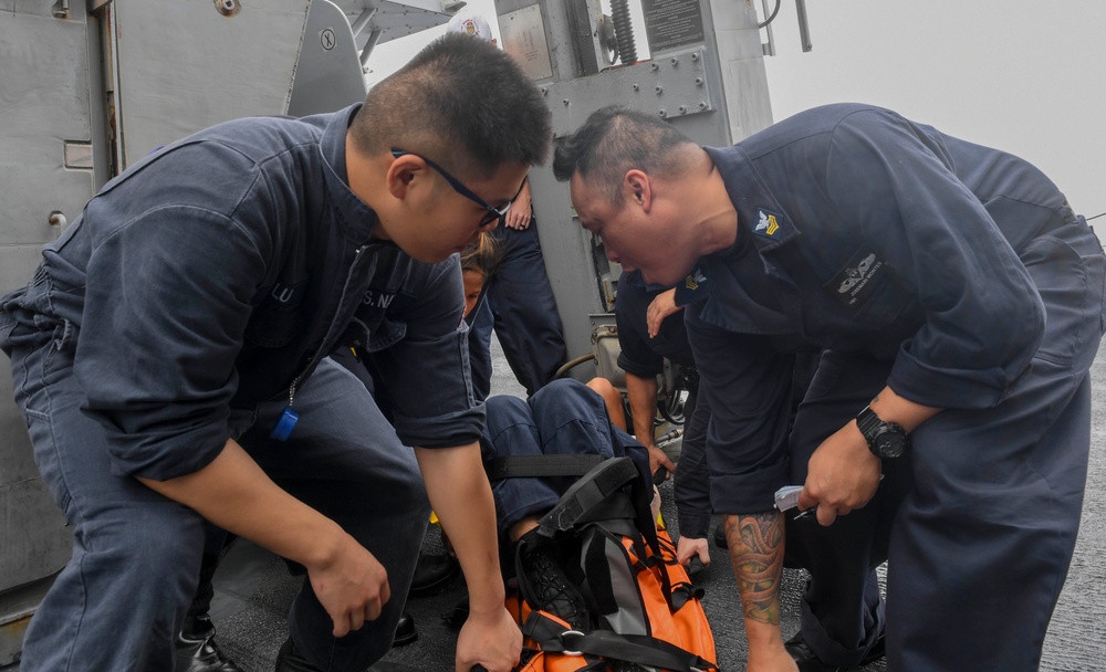 Mass Casuality Drill aboard USS Wayne E. Meyer (DDG 108)