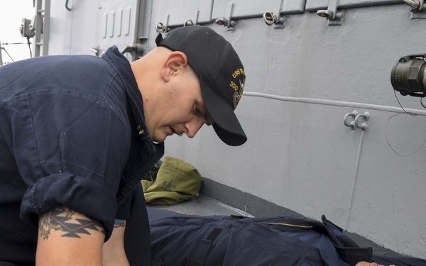 Mass Casuality Drill aboard USS Wayne E. Meyer (DDG 108)