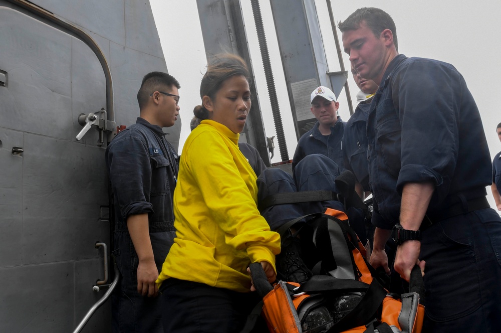 Mass Casuality Drill aboard USS Wayne E. Meyer (DDG 108)