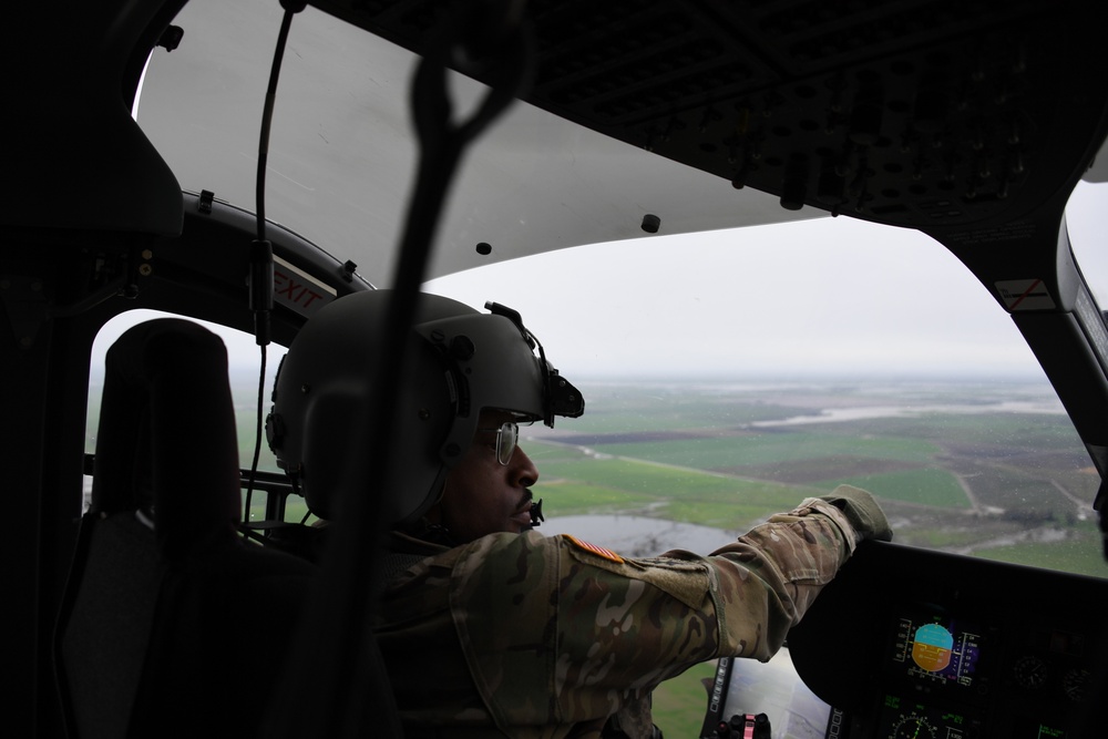 UH72 Flight over Merced County Assessing Flood Damage