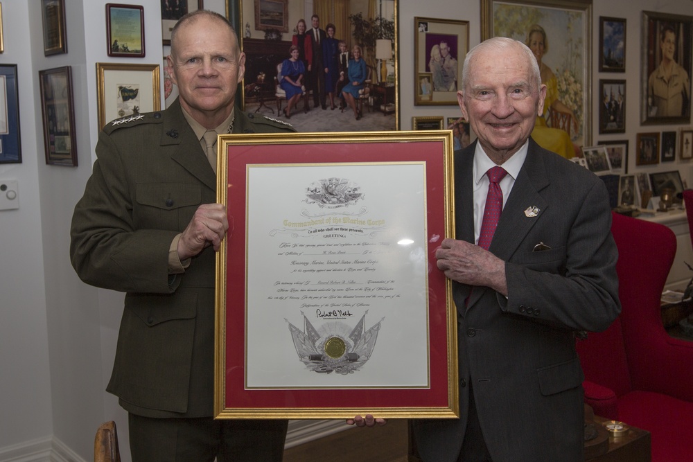 CMC Makes Ross Perot an Honorary Marine