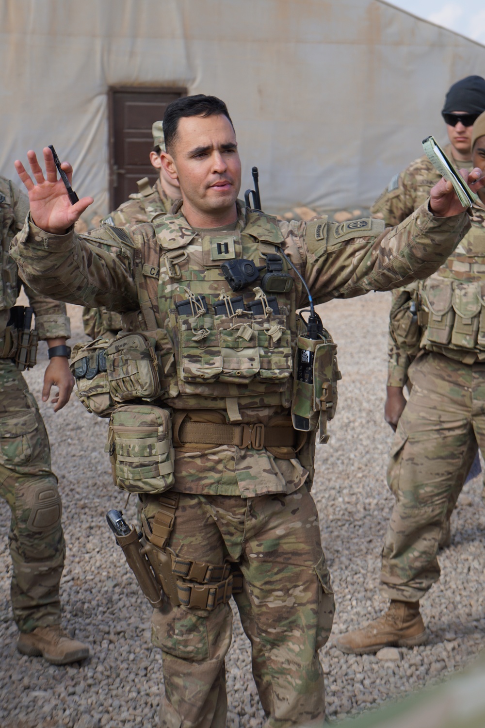 Soldiers prepare for a mounted reconnaissance patrol