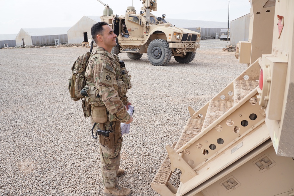 Soldiers prepare for a mounted reconnaissance patrol