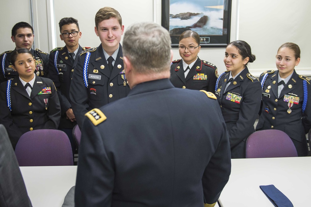 CSA visits students and faculty at the Phoenix Military Academy, Chicago, Ill., Feb. 17, 2017.