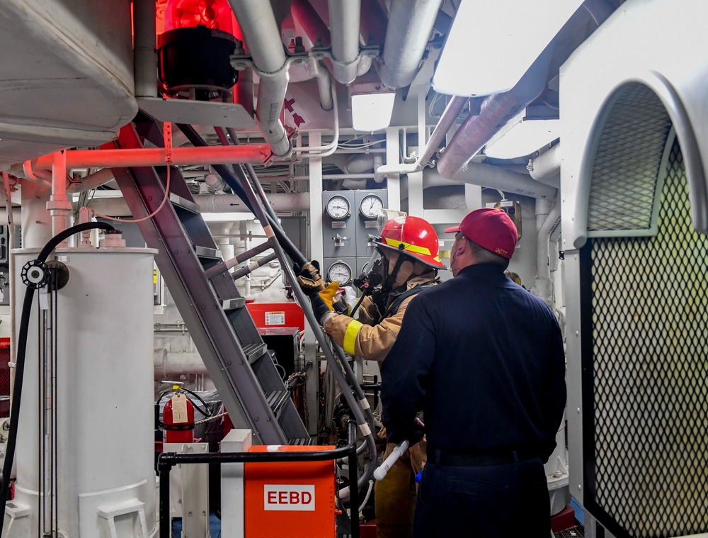 USS Wayne E. Meyer Conducts Damage Control Drill