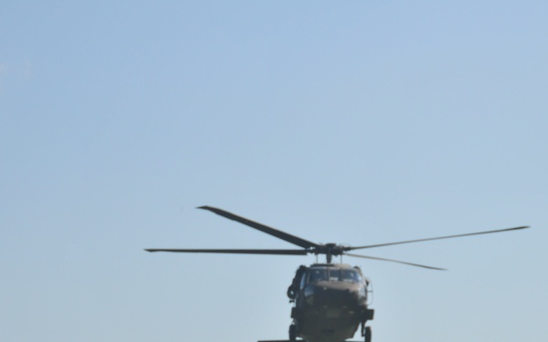 Blackhawks landing anf taking off