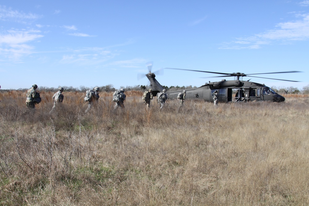 Southern Division, 75th Training Command Best Warrior Competitors Board Helicopter