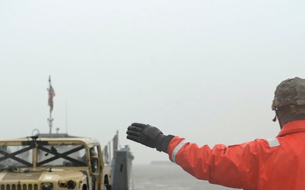 Soldiers conduct sling-load exercise off causeway