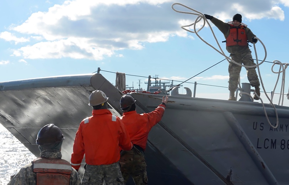 Soldiers conduct sling-load exercise off causeway
