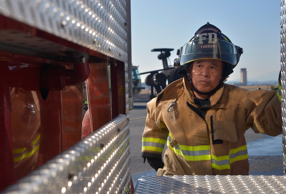 Fire fighters complete fire training
