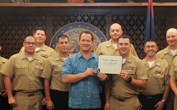 PMT Guam Sailors Recognized by Lt. Gov. Tenorio