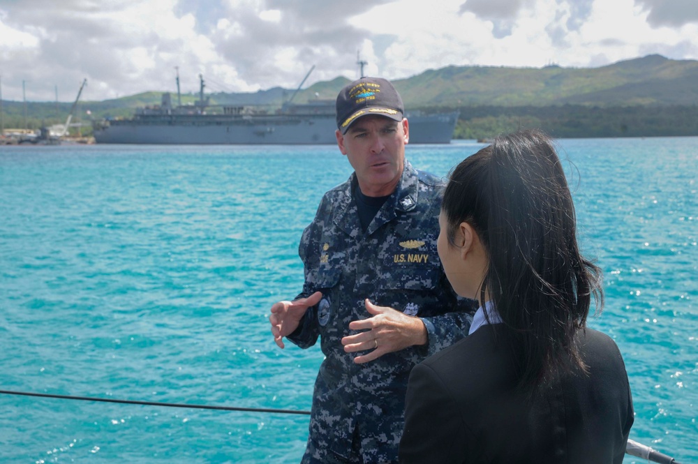 USS Key West CO Briefs STAFFDEL on Operations