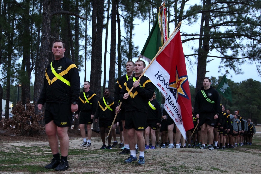 Psychological operations units remember fallen through physical training