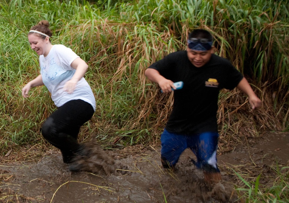Swamp Romp competitors weather downpours, mud