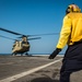 U.S. Army helicopters land on USS Greenbay