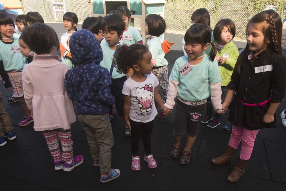 Camp Courtney hosts friendship day with Okinawa preschool and children of the military communtiy