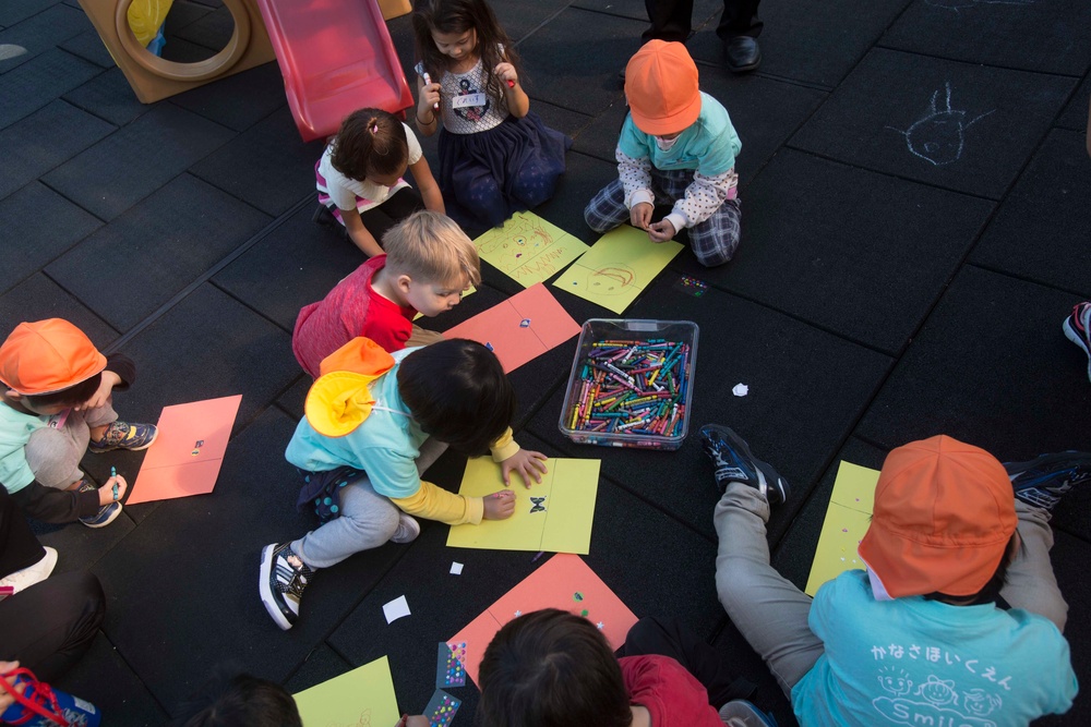 Camp Courtney hosts friendship day with Okinawa preschool and children of the military communtiy