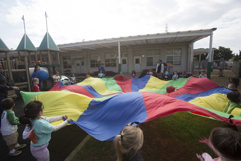 Camp Courtney hosts friendship day with Okinawa preschool and children of the military communtiy