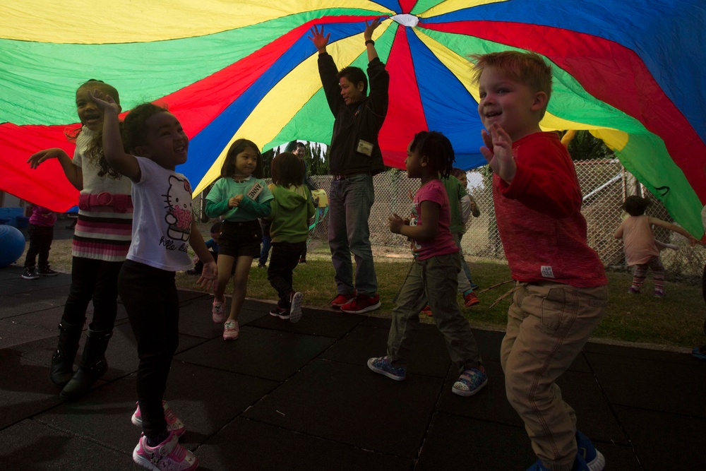 Camp Courtney hosts friendship day with Okinawa preschool and children of the military communtiy