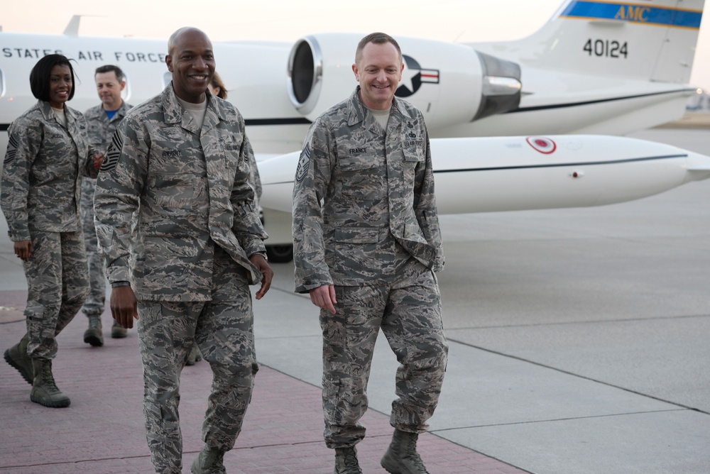 CMSAF Wright visits WPAFB