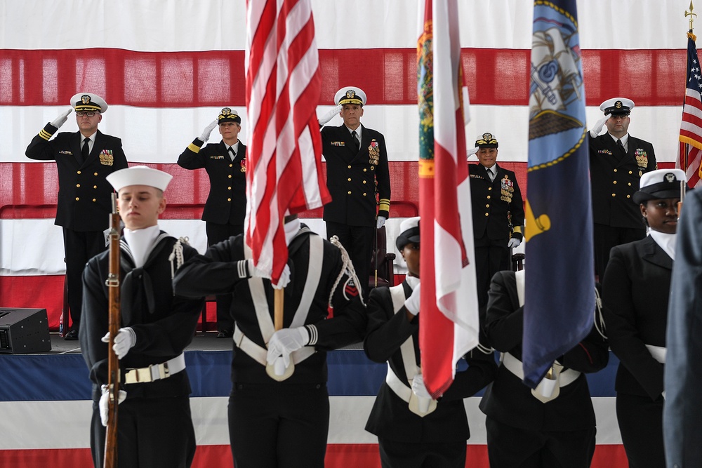 Commander, Navy Region Southeast (CNRSE) holds change of command ceremony at NAS Jacksonville